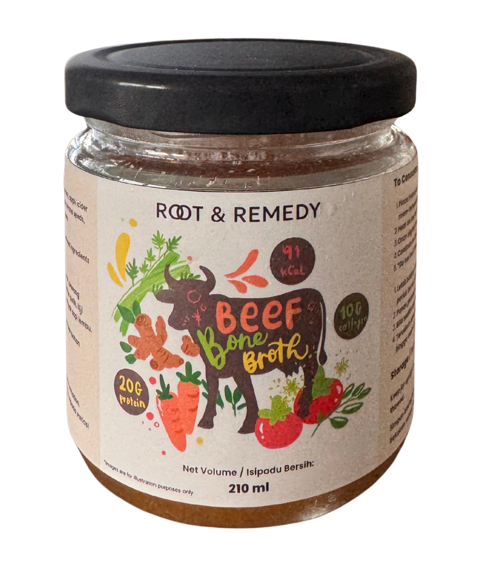 Beef Bone Broth (Frozen) – 210ml