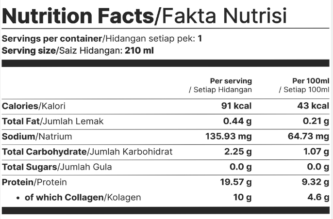 Beef Bone Broth (Frozen) – 210ml