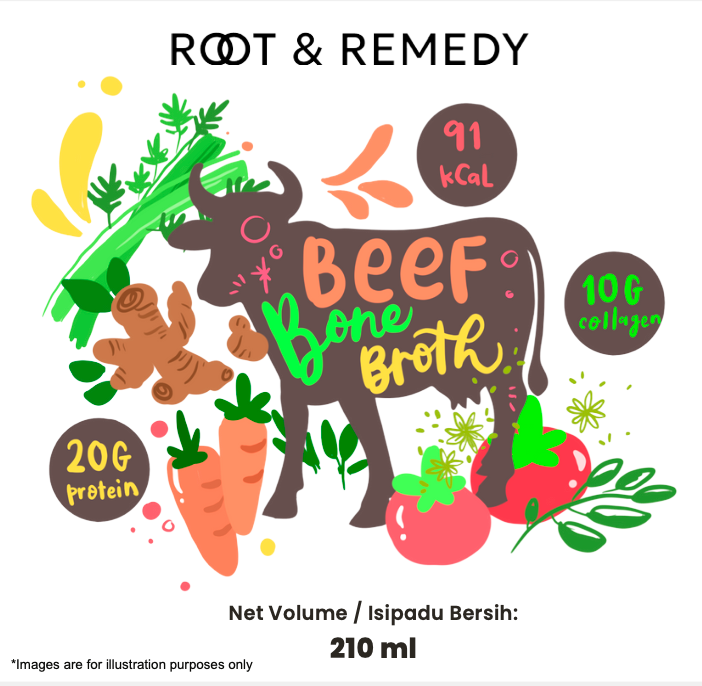Beef Bone Broth (Frozen) – 210ml