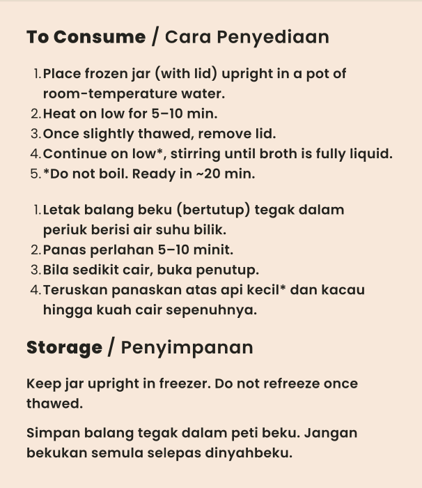 Chicken Bone Broth (Frozen) – 210ml